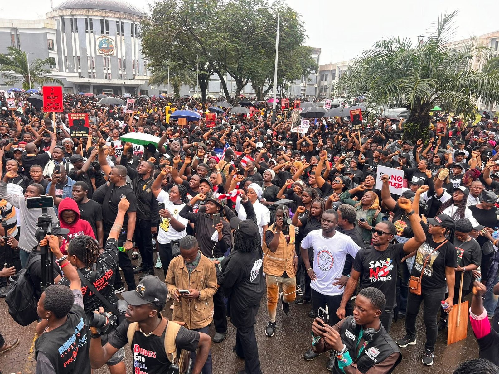 drug protest Liberia