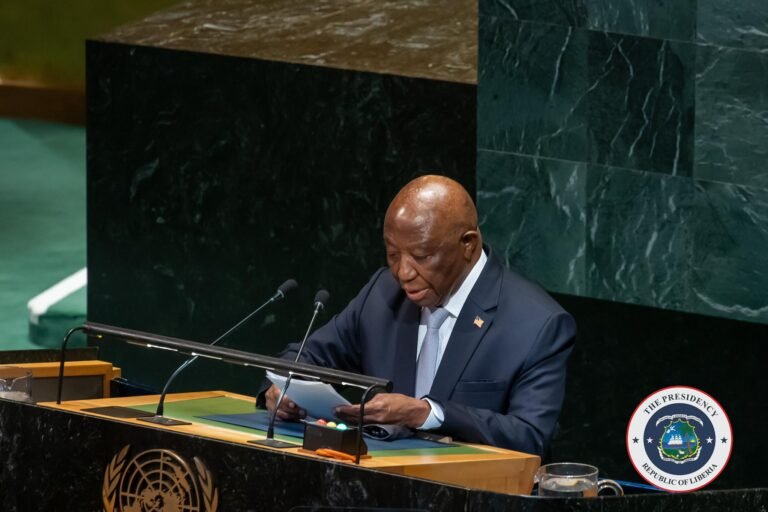 Boakai lying at the UN