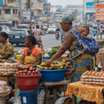 Women selling on the street of Monrovia
