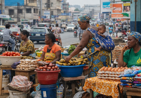Women selling on the street of Monrovia