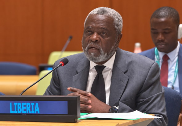 Ambassador Brown at the Liberia desk