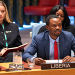 Liberia Delegate at Conference Table